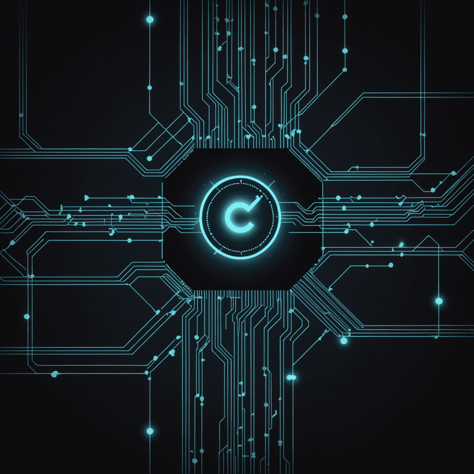 Imagen conceptual de código de programación con símbolos brillantes y líneas de código en un fondo oscuro